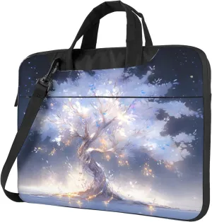 Glow Tree Abstract Plant Laptop Shoulder Bag for Women, Laptop Sleeve Case Durable Computer Bag