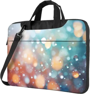 Glowing Colorful Polka Dot Laptop Shoulder Bag for Women, Laptop Sleeve Case Durable Computer Bag