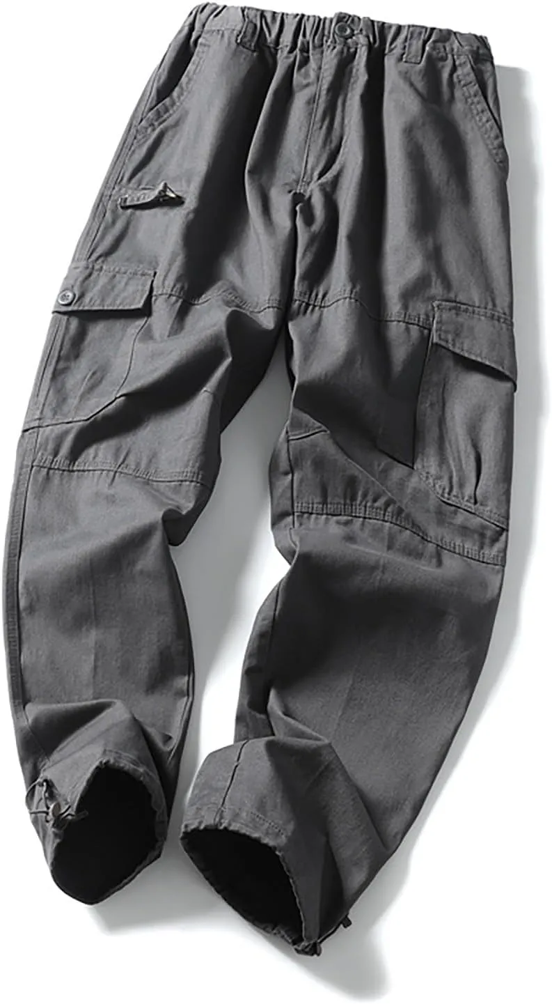 GOFULY Mens Cargo Pants Casual Ripstop Stretch Joggers Sweatpants Pockets Y2K Pants Men Slim Fit Travel Pants Plus Size 2024