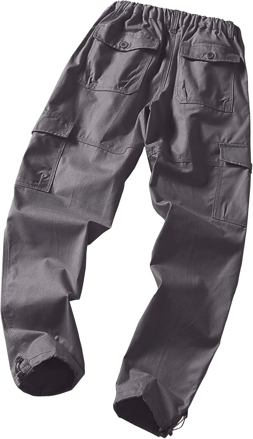 GOFULY Mens Cargo Pants Casual Ripstop Stretch Joggers Sweatpants Pockets Y2K Pants Men Slim Fit Travel Pants Plus Size 2024