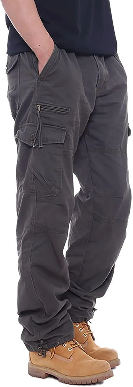 GOFULY Mens Cargo Pants Casual Ripstop Stretch Joggers Sweatpants Pockets Y2K Pants Men Slim Fit Travel Pants Plus Size 2024