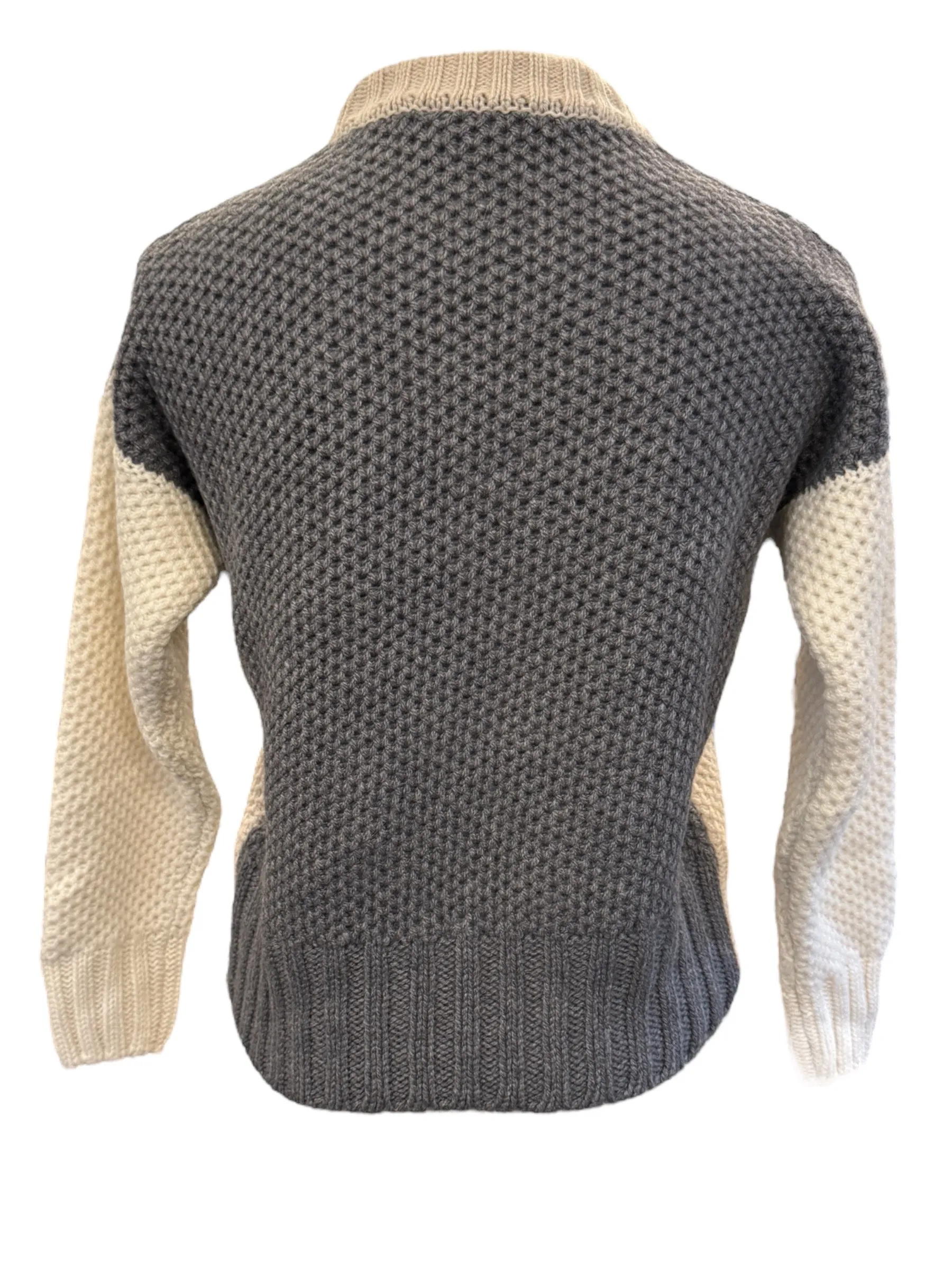 Gran Sasso Women's Cashmere Crew Sweater Ivory/Beige/Grey