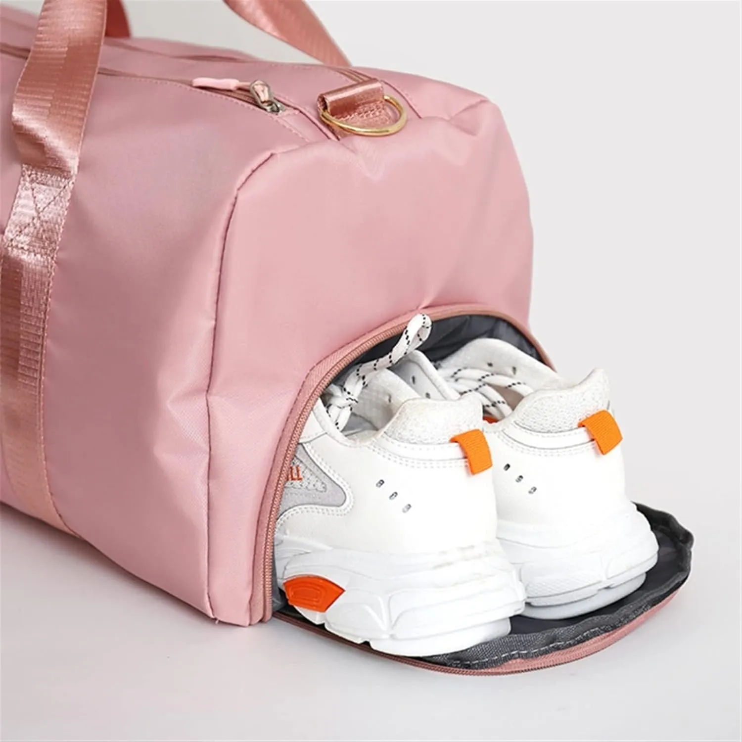 Gym Bag for Women with Shoe Compartment Durable Lightweight Yoga Large Handbag (Black)