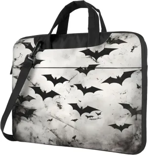 Halloween Retro Bat Laptop Shoulder Bag for Women, Laptop Sleeve Case Durable Computer Bag