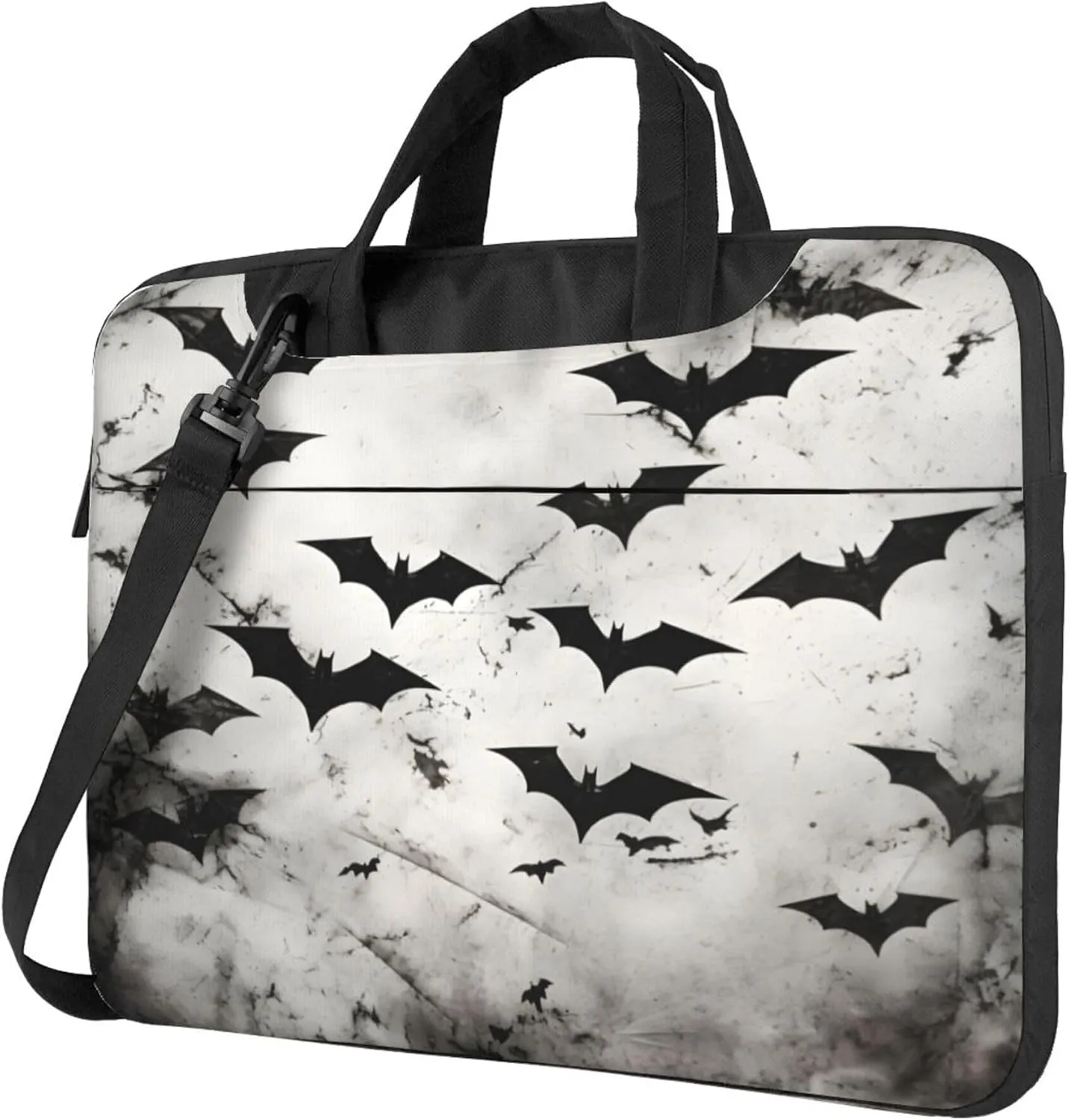 Halloween Retro Bat Laptop Shoulder Bag for Women, Laptop Sleeve Case Durable Computer Bag