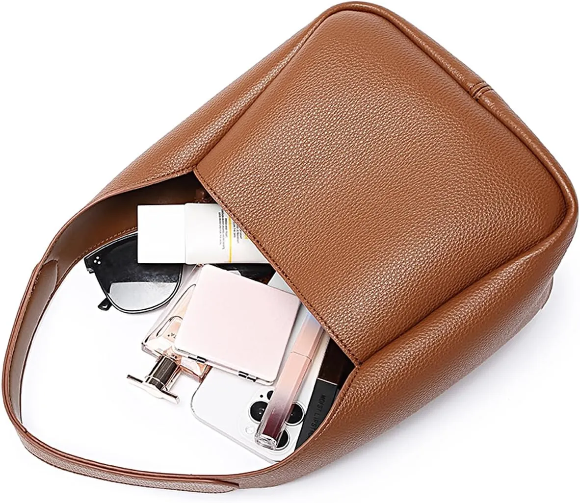 Handbag Chic Vegan Leather Tote Bag for Women Daily Carryall Magnetic Buckle Large Capacity