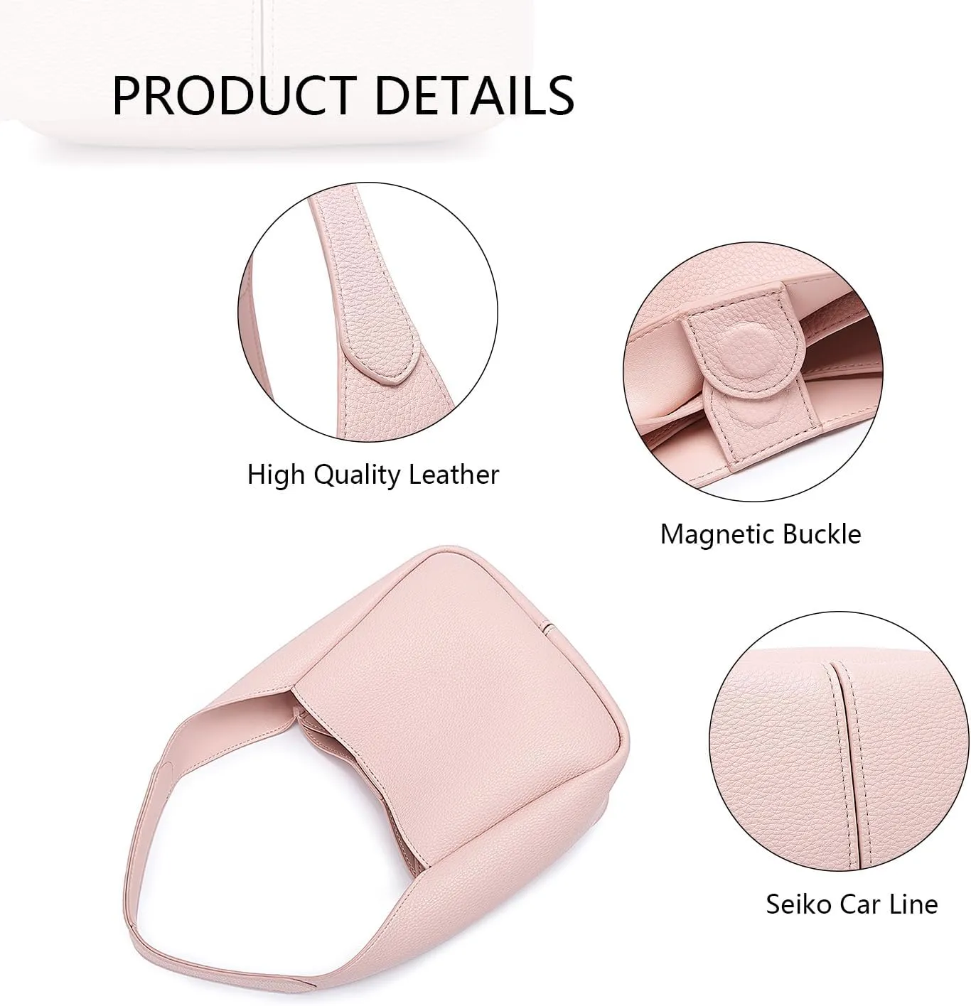 Handbag Chic Vegan Leather Tote Bag for Women Daily Carryall Magnetic Buckle Large Capacity