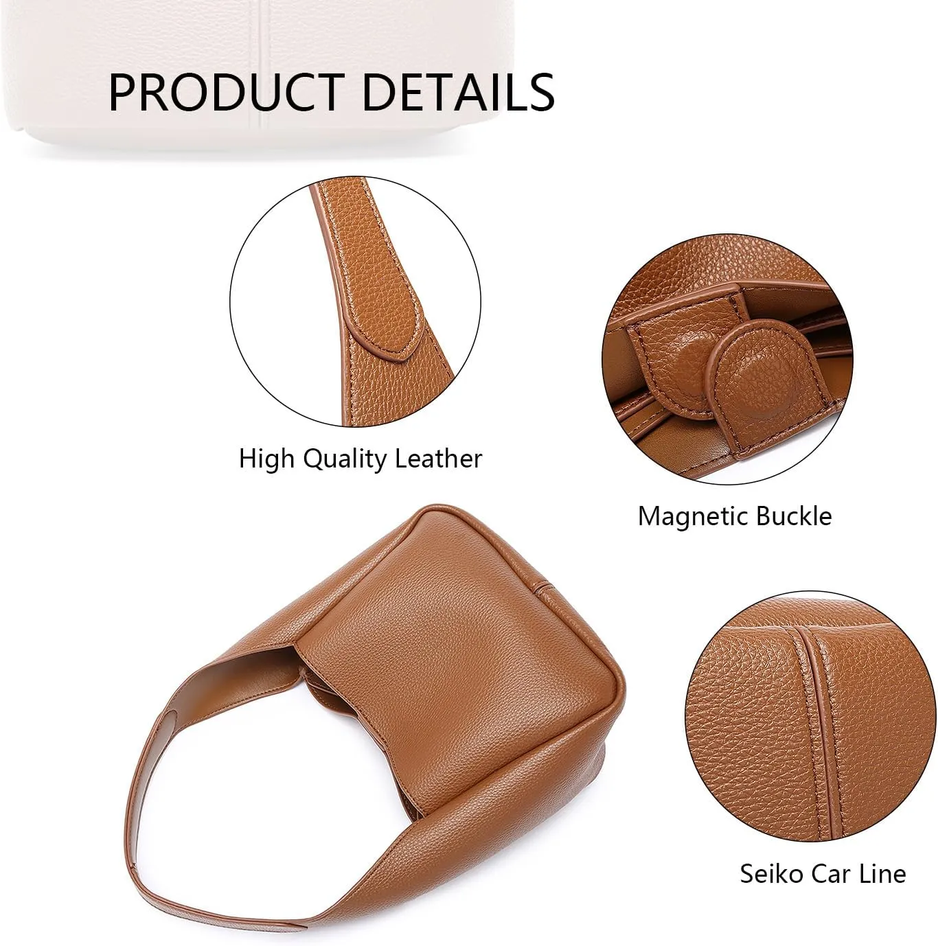 Handbag Chic Vegan Leather Tote Bag for Women Daily Carryall Magnetic Buckle Large Capacity