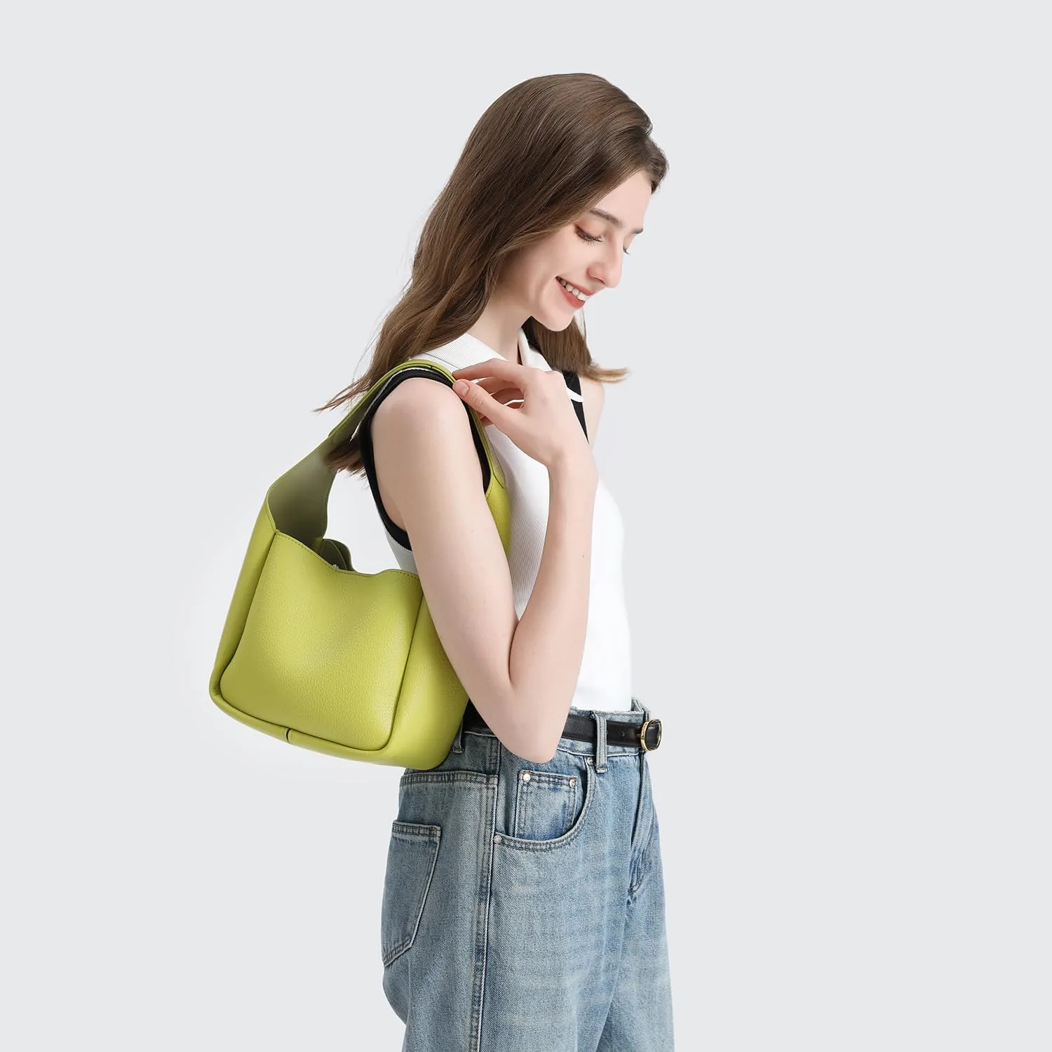 Handbag Chic Vegan Leather Tote Bag for Women Daily Carryall Magnetic Buckle Large Capacity