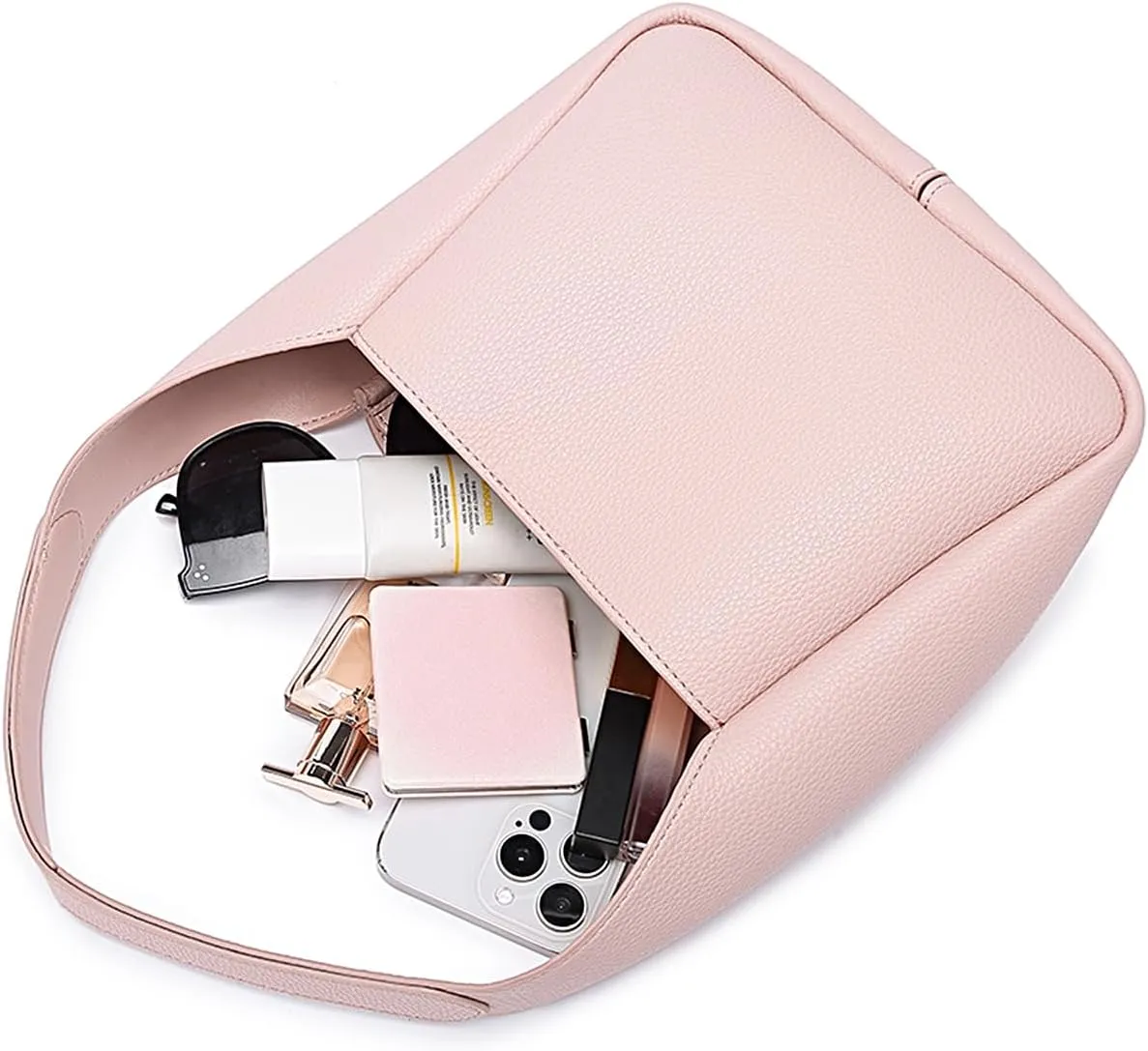 Handbag Chic Vegan Leather Tote Bag for Women Daily Carryall Magnetic Buckle Large Capacity