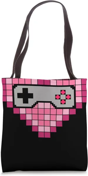 Heart Shaped Video Game Controller Retro Gamer Tote Bag