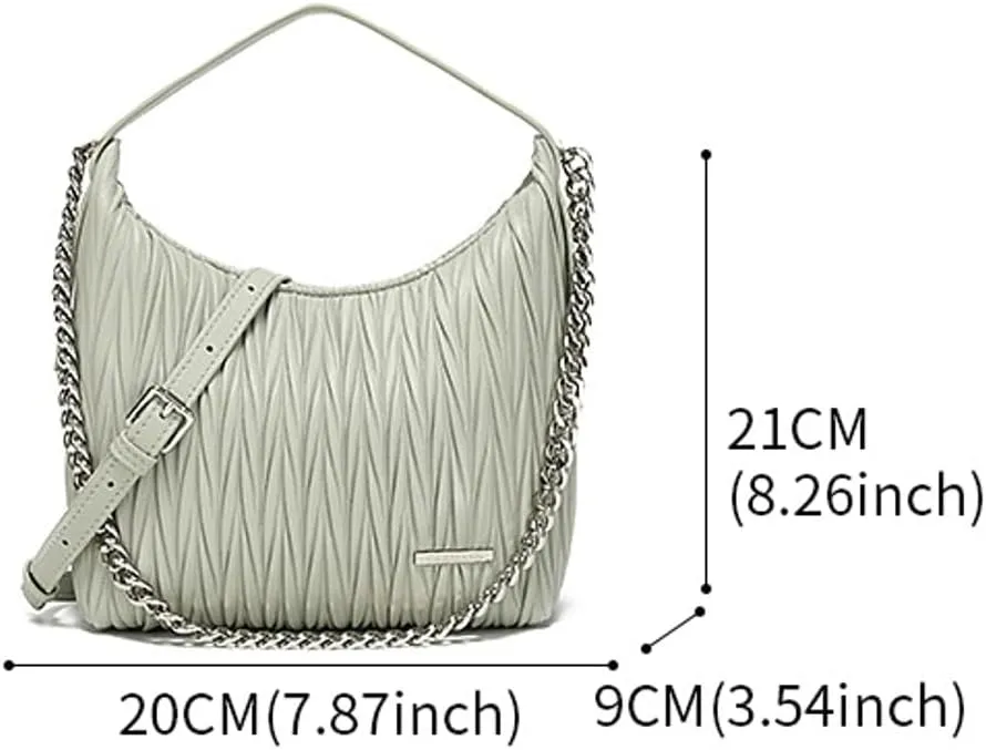 Hobo Handbags for Women Chic Purse 2024 Elegant PU Leather Woven Shoulder Bag Crossbody Bag Shopping Tote