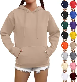 Hoodies for Women Trendy Tunic Hoodie Pullover Simple Long Sleeve Comfy Y2k Hoodie Sweatshirts Loose Fit Hoodie