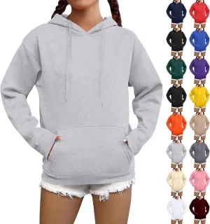 Hoodies for Women Trendy Tunic Hoodie Pullover Simple Long Sleeve Comfy Y2k Hoodie Sweatshirts Loose Fit Hoodie