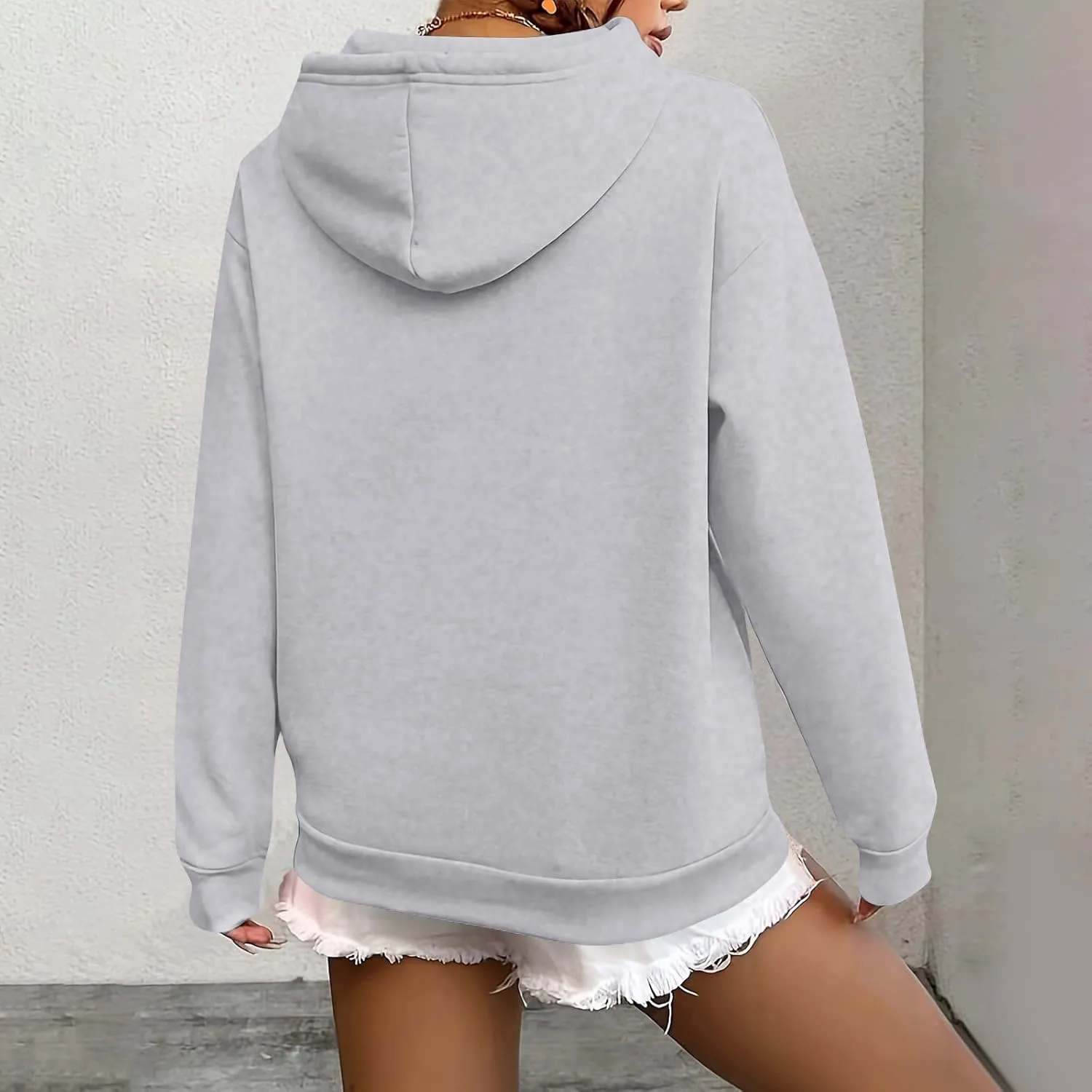 Hoodies for Women Trendy Tunic Hoodie Pullover Simple Long Sleeve Comfy Y2k Hoodie Sweatshirts Loose Fit Hoodie