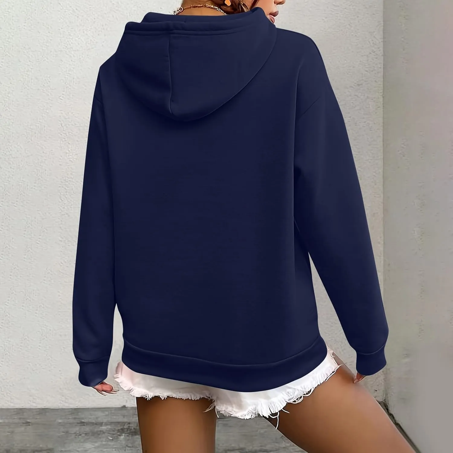 Hoodies for Women Trendy Tunic Hoodie Pullover Simple Long Sleeve Comfy Y2k Hoodie Sweatshirts Loose Fit Hoodie