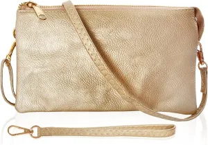 Humble Chic NY Vegan Leather Wristlet Purse for Women - Small Clutch Purse with Shoulder and Wrist Straps