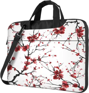 Japan Cherry Blossoms Flowers Laptop Shoulder Bag for Women, Laptop Sleeve Case Durable Computer Bag