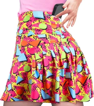 JenPen Retro 80s 90s Skirt for Women Tennis Skirt Golf High Waisted Athletic with Pockets for Retro Halloween Party