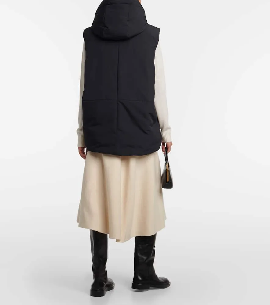 Jil Sander Oversized hooded down vest