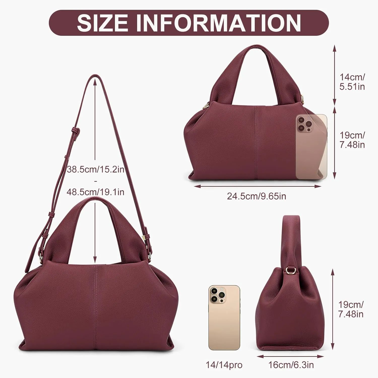 Juoxeepy Crossbody Bag Purse Satchel Handbag for Women Shoulder Bag Chic Dumpling Cloud Bag Clutch Purse