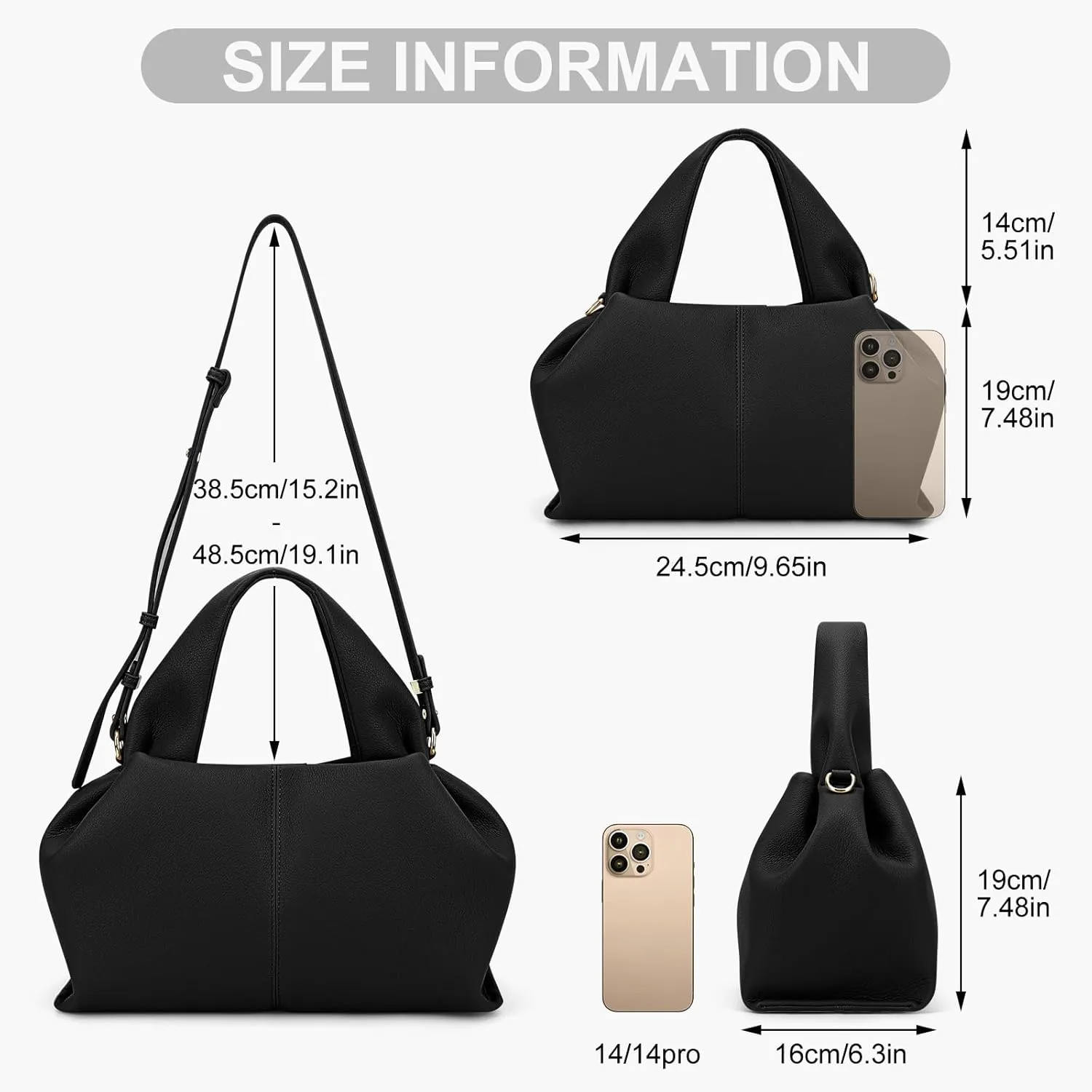 Juoxeepy Crossbody Bag Purse Satchel Handbag for Women Shoulder Bag Chic Dumpling Cloud Bag Clutch Purse