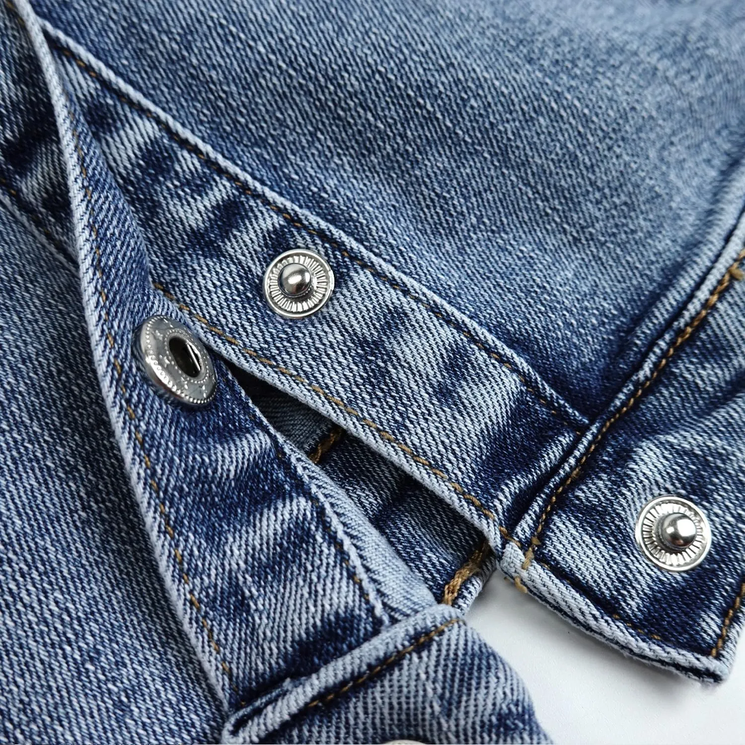 KIDSCOOL SPACE Baby Denim Jacket,Little Toddler Kids Simple Design Stretch Jean Coat
