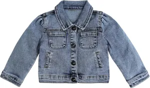 KIDSCOOL SPACE Baby Denim Jacket,Little Toddler Kids Simple Design Stretch Jean Coat