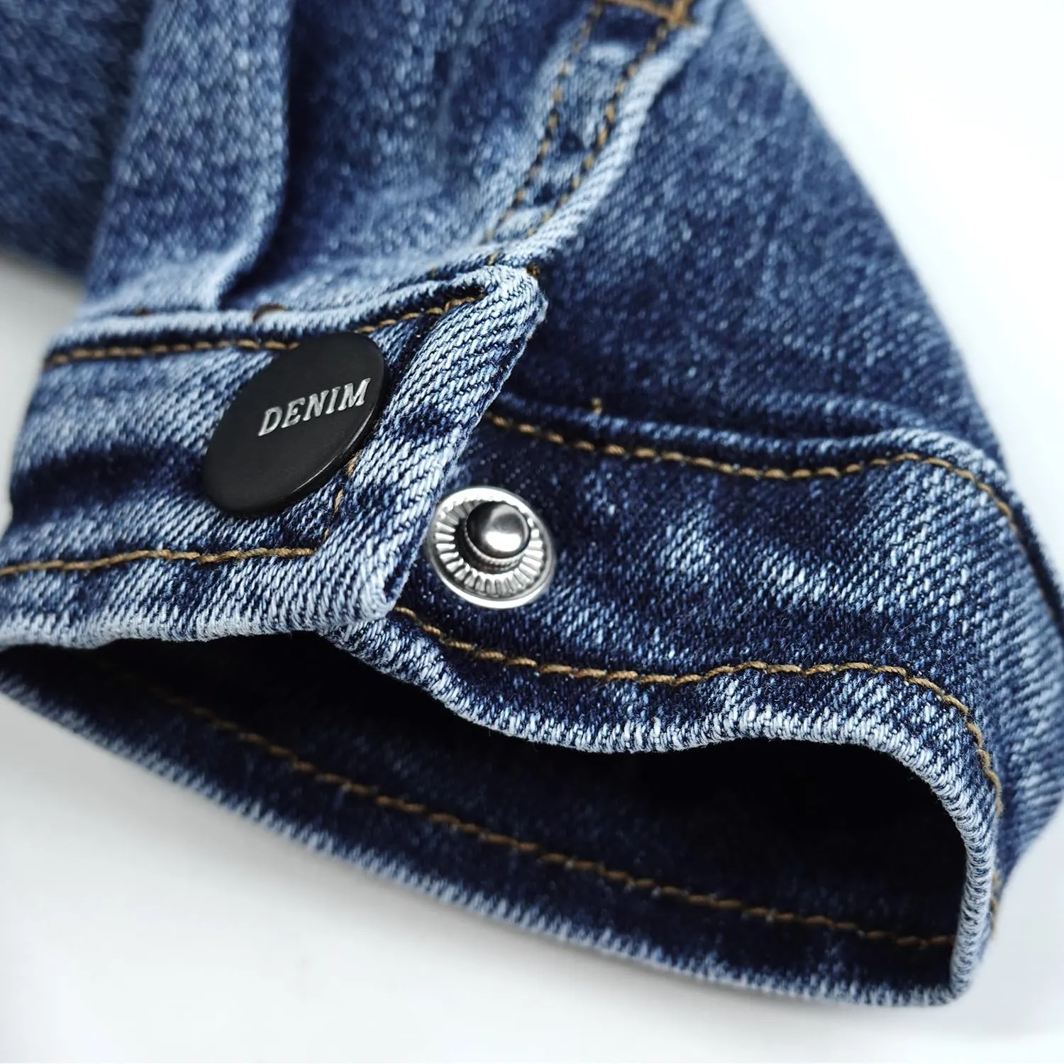 KIDSCOOL SPACE Baby Denim Jacket,Little Toddler Kids Simple Design Stretch Jean Coat