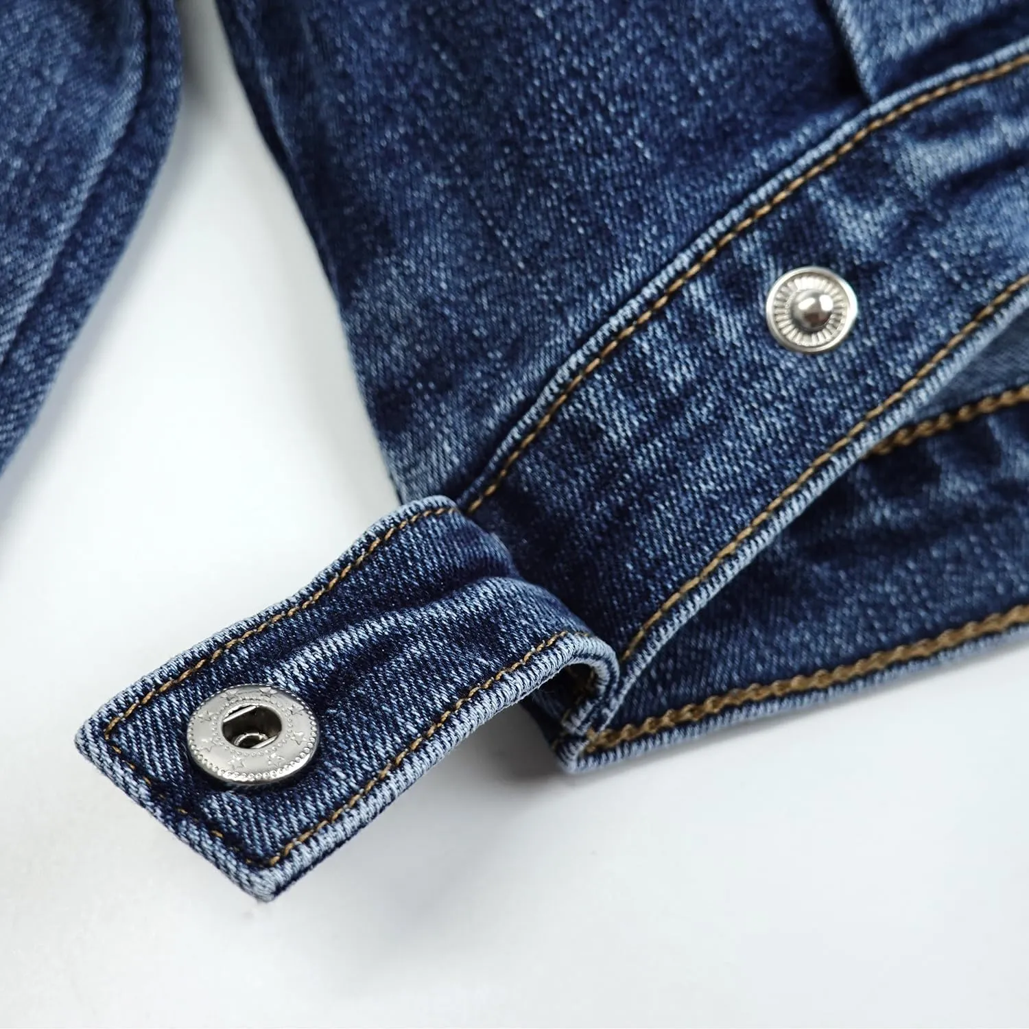 KIDSCOOL SPACE Baby Denim Jacket,Little Toddler Kids Simple Design Stretch Jean Coat