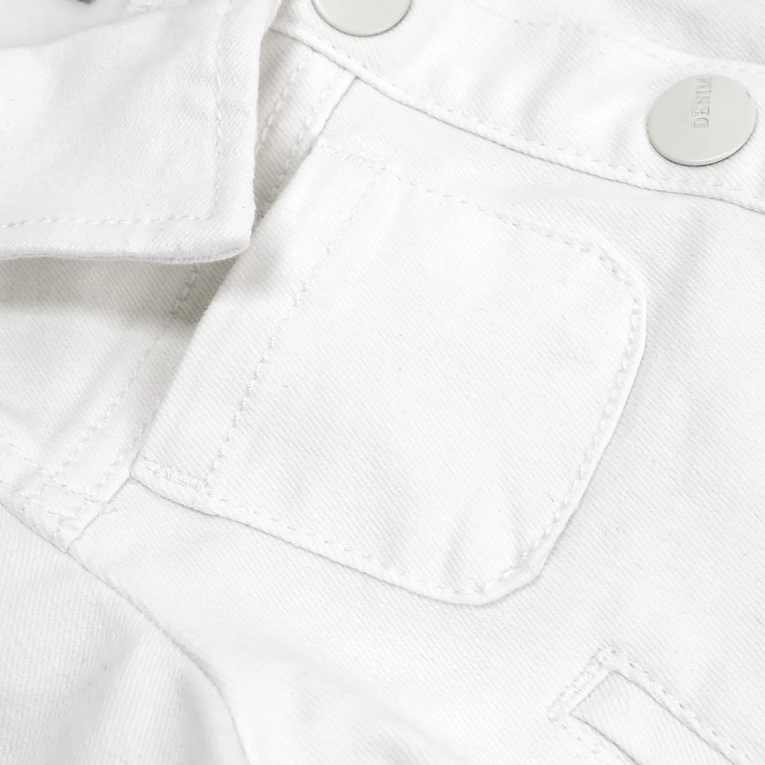 KIDSCOOL SPACE Baby Denim Jacket,Little Toddler Kids Simple Design Stretch Jean Coat