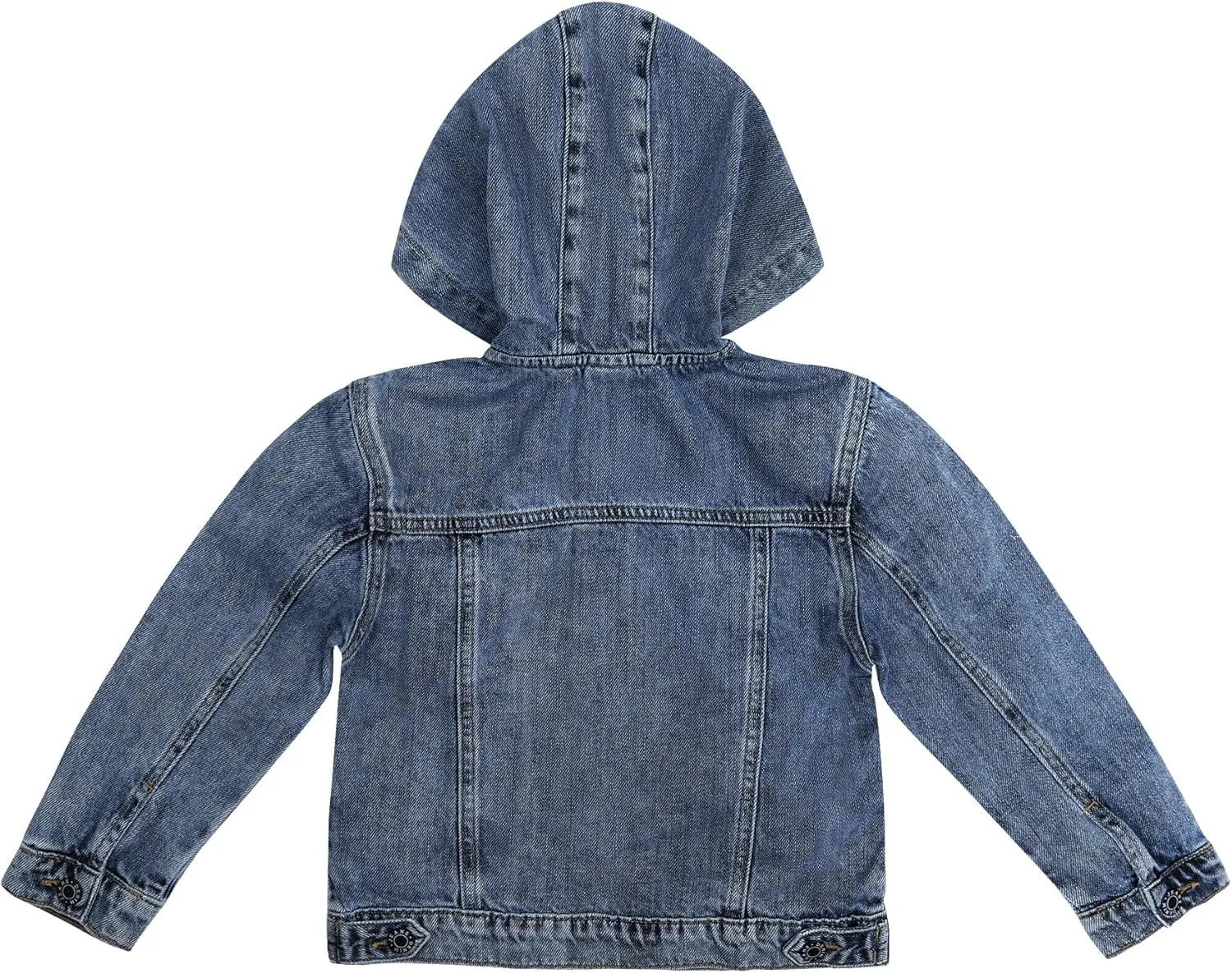 KIDSCOOL SPACE Boys Denim Jacket,Little Big Kids Simple Design Hooded Jean Coat