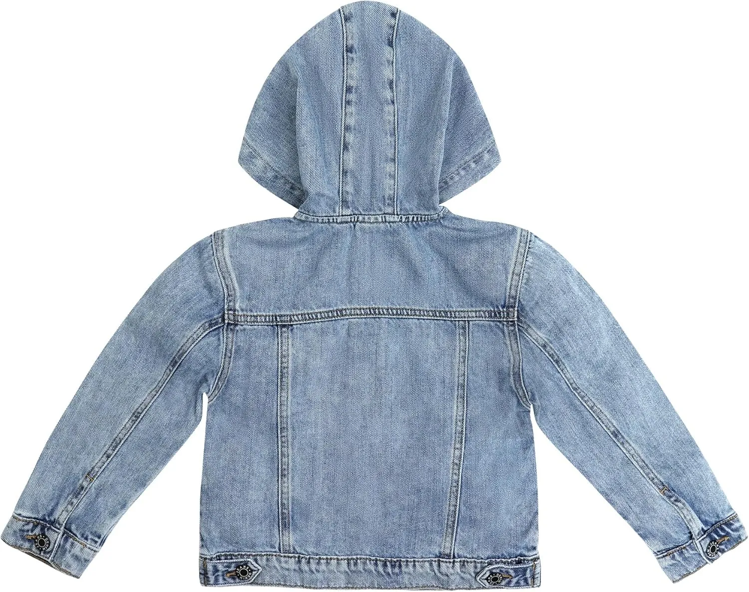 KIDSCOOL SPACE Boys Denim Jacket,Little Big Kids Simple Design Hooded Jean Coat