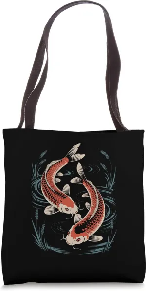 Koi Fish Retro Vintage Japanese Carp Fish Amur Carp Tote Bag