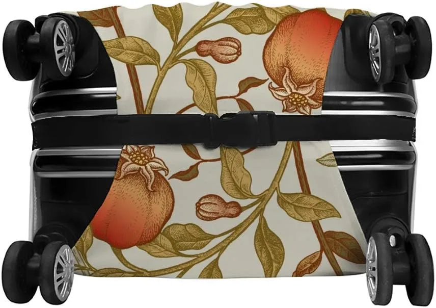 Kuizee Luggage Cover Vintage Japanese Flowers Travel Luggage Protector Suitcase Cover Dustproof Durable XL