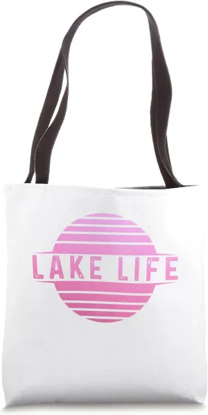 Lake Life Vintage Retro Tote Bag