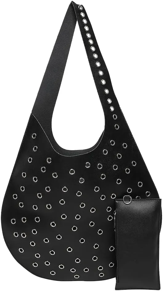 Large Capacity Shoulder Bag PU Leather Trendy Retro Commuting Bag with Purse Underarm Bag for Women Work Shopping Tr