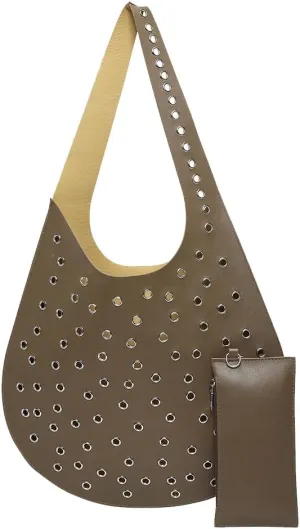Large Capacity Shoulder Bag PU Leather Trendy Retro Commuting Bag with Purse Underarm Bag for Women Work Shopping Tr