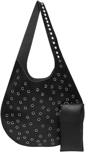Large Capacity Shoulder Bag PU Leather Trendy Retro Commuting Bag with Purse Underarm Bag for Women Work Shopping Tr