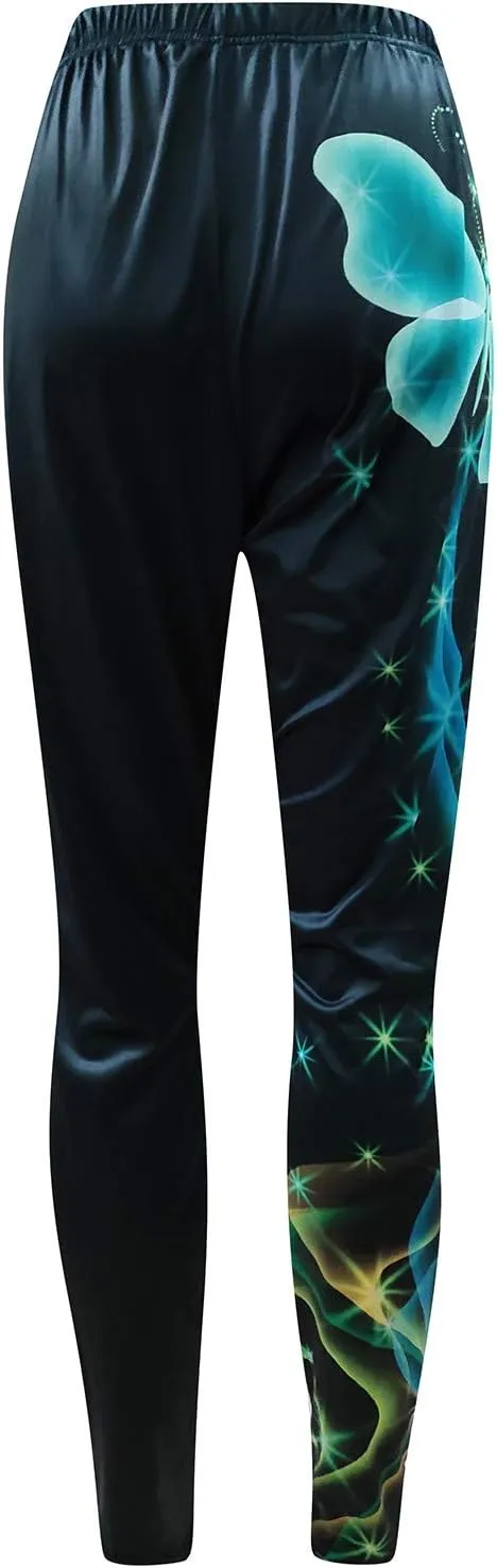 LCMTWX Leggings for Women Jeans Women Button Pocket Waist Elastic Color High Pants Leggings