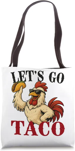 Let's Go Taco Retro Vintage Let's Go Taco Tote Bag