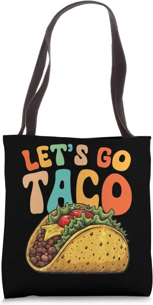 Let's Go Taco Retro Vintage Let's Go Taco Tote Bag