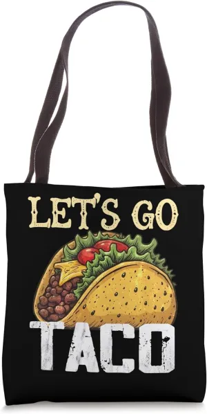 Let's Go Taco Retro Vintage Let's Go Taco Tote Bag