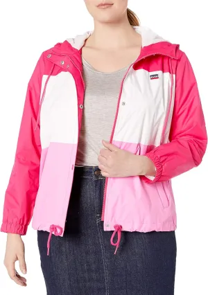 Levi's Women's Retro Hooded Rain Windbreaker Jacket (Standard & Plus Sizes)