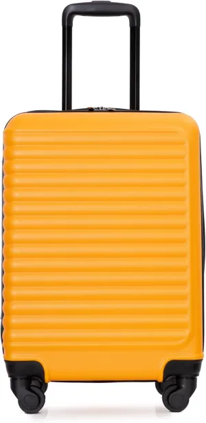 Lightweight 20" Carry-On Luggage for Travel, Durable ABS Material with 360 Spinner Wheels, Orange