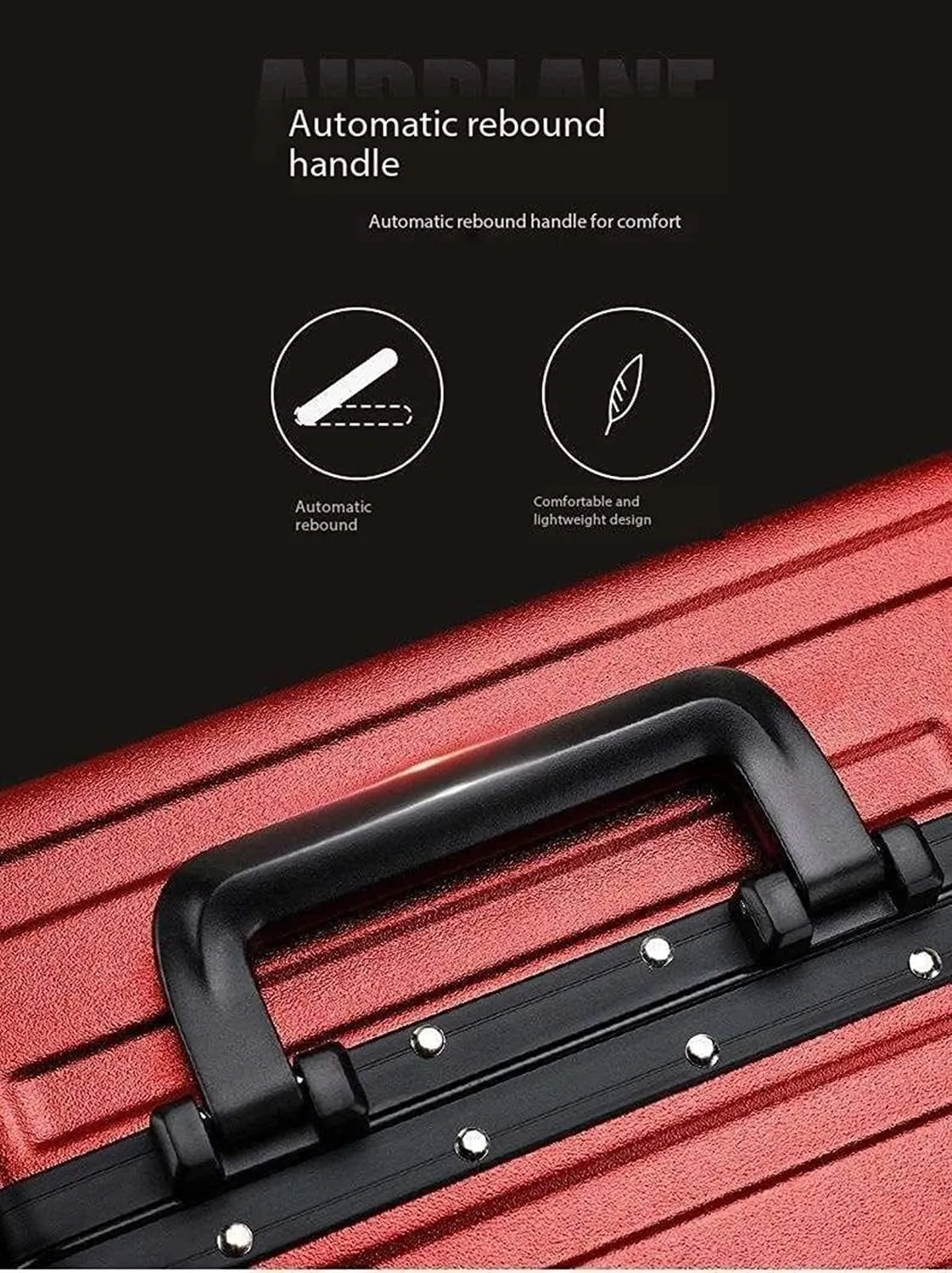 Lightweight Hardside Luggage with Spinner Wheels - Durable Travel Suitcase with Aluminum Frame(E,20 inches)