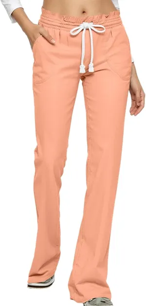 Linen Wide Leg Pants for Women Casual Summer Elastic Waist Loose Fit Beach Pants Comfy Flowy Lounge Pant with Pockets
