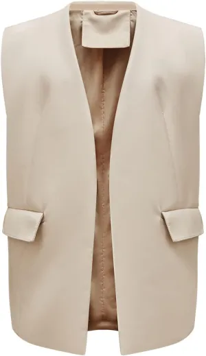 Lu's Chic Women's PU Faux Leather Vest Sleeveless Open Front Top Casual Fashion Fitted Regular Fit
