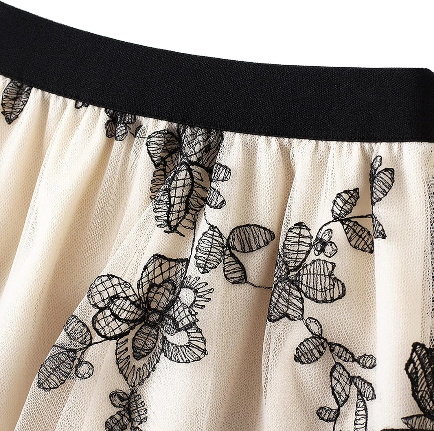 Lu's Chic Women's Tulle Butterfly Skirt Tutu High Low Tea-Length Asymmetrical Elastic Waist A-line