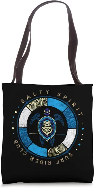 Maori Hawaiian Sea Turtle Retro Beach Tote Bag